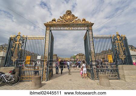 "Gate, Chateau de Versailles, The Palace of Versailles, Versailles, Yvelines, Ile de France, France, Europe" View Large Photo Image Stock Image - "Gate, Chateau de Versailles, The Palace of Versailles, Versailles, Yvelines, Ile de France, France, Europe". Fotosearch