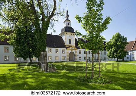 "Gate with the gate tower in Maximilianshof courtyard, Schleissheim Old Palace, Oberschleissheim, Upper Bavaria, Bavaria, Germany, Europe" View Large Photo Image Stock Image - "Gate with the gate tower in Maximilianshof courtyard, Schleissheim Old Palace, Oberschleissheim, Upper Bavaria, Bavaria, Germany, Europe". Fotosearch