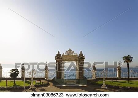"Gateway to the Bosphorus in the park of Dolmabahce Palace, Dolmabahce Sarayi, Besiktas, Istanbul, European side, Istanbul Province, Turkey, European side, Europe" View Large Photo Image Stock Image - "Gateway to the Bosphorus in the park of Dolmabahce Palace, Dolmabahce Sarayi, Besiktas, Istanbul, European side, Istanbul Province, Turkey, European side, Europe". Fotosearch