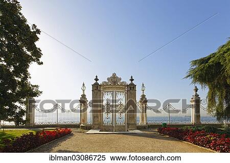 "Gateway to the Bosphorus in the park of Dolmabahce Palace, Dolmabahce Sarayi, Besiktas, Istanbul, European side, Istanbul Province, Turkey, European side, Europe" View Large Photo Image Stock Photography - "Gateway to the Bosphorus in the park of Dolmabahce Palace, Dolmabahce Sarayi, Besiktas, Istanbul, European side, Istanbul Province, Turkey, European side, Europe". Fotosearch