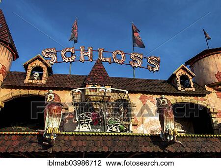 "Geisterschloss, haunted castle, Oktoberfest, Theresienwiese, Munich, Upper Bavaria, Bavaria, Germany, Europe" View Large Photo Image Stock Image - "Geisterschloss, haunted castle, Oktoberfest, Theresienwiese, Munich, Upper Bavaria, Bavaria, Germany, Europe". Fotosearch