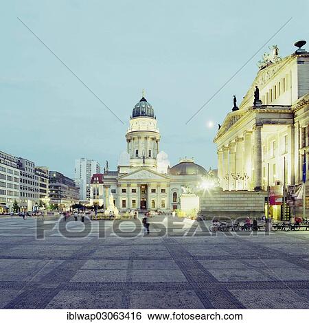 Stock Photograph - "Gendarmenmarkt square, German Cathedral, Konzerthaus, Concert Hall, Mitte, Berlin, Berlin, Germany, Europe". Fotosearch