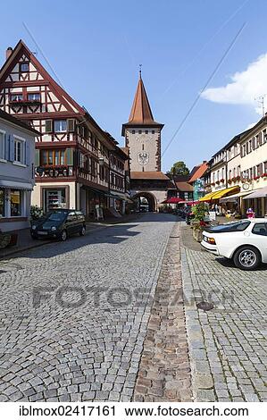 Gengenbach Marktplatz square, Obertorturm tower at the rear, Haigeracher Gate, 17th century, Gengenbach, Baden-Wuerttemberg, Germany, Europe, PublicGround, Europe View Large Photo Image Stock Image - Gengenbach Marktplatz square, Obertorturm tower at the rear, Haigeracher Gate, 17th century, Gengenbach, Baden-Wuerttemberg, Germany, Europe, PublicGround, Europe. Fotosearch