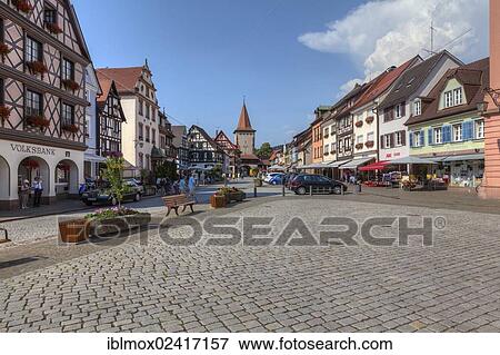 Gengenbach Marktplatz square, Obertorturm tower at the rear, Haigeracher Gate, 17th century, Gengenbach, Baden-Wuerttemberg, Germany, Europe, PublicGround, Europe View Large Photo Image Stock Photo - Gengenbach Marktplatz square, Obertorturm tower at the rear, Haigeracher Gate, 17th century, Gengenbach, Baden-Wuerttemberg, Germany, Europe, PublicGround, Europe. Fotosearch