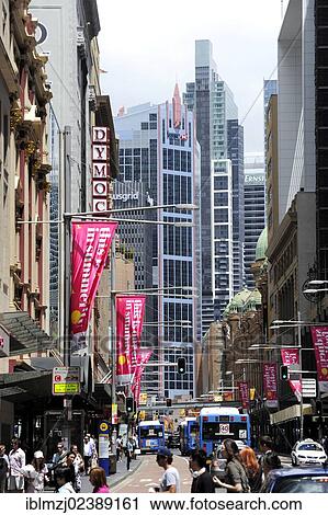 "George Street, a busy main street in the Central Business District, CBD, Sydney City, Sydney, New South Wales, NSW, Australia, Oceania" View Large Photo Image Stock Image - "George Street, a busy main street in the Central Business District, CBD, Sydney City, Sydney, New South Wales, NSW, Australia, Oceania". Fotosearch