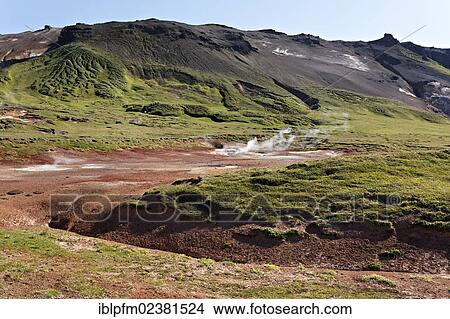 "Geothermal mud pool area, Hellisheidi, Iceland, Europe" View Large Photo Image Picture - "Geothermal mud pool area, Hellisheidi, Iceland, Europe". Fotosearch