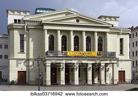 Stock Image - "Gerhart Hauptmann Theatre, Zittau, Gorlitz, Saxony, Germany, Europe". Fotosearch