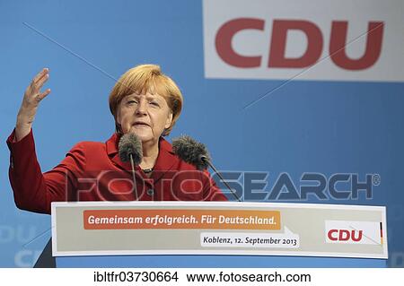"German Chancellor Angela Merkel, CDU, speaking at a campaign rally for the parliamentary elections, Koblenz, Rhineland-Palatinate, Germany, Europe" View Large Photo Image Picture - "German Chancellor Angela Merkel, CDU, speaking at a campaign rally for the parliamentary elections, Koblenz, Rhineland-Palatinate, Germany, Europe". Fotosearch