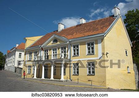 Stock Image - "German Embassy, Toompea Hill, Upper Town, Tallinn, Estonia, Baltic States, Europe". Fotosearch