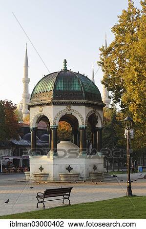 Stock Image - "German Fountain in the Hippodrome or At Meydani square, Istanbul, European side, Istanbul Province, Turkey, European side, Europe". Fotosearch