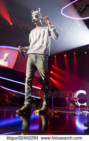 "German rapper and singer Carlo Waibel, aka CRO, perfoming live at Energy Stars For Free in Hallenstadion, Zurich, Switzerland, Europe" View Large Photo Image Picture - "German rapper and singer Carlo Waibel, aka CRO, perfoming live at Energy Stars For Free in Hallenstadion, Zurich, Switzerland, Europe". Fotosearch
