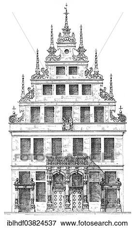 Picture of German Renaissance  architectural  drawing 