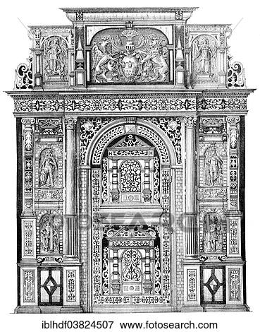 "German Renaissance, architectural drawing from 1881, entrance to Cologne City Hall, door of the city hall, Cologne, North Rhine-Westphalia, Germany, Europe" View Large Photo Image Stock Photo - "German Renaissance, architectural drawing from 1881, entrance to Cologne City Hall, door of the city hall, Cologne, North Rhine-Westphalia, Germany, Europe". Fotosearch