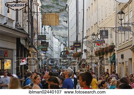 "Getreidegasse street, historic district, Salzburg, Austria, Europe, PublicGround, Europe" View Large Photo Image Stock Photo - "Getreidegasse street, historic district, Salzburg, Austria, Europe, PublicGround, Europe". Fotosearch