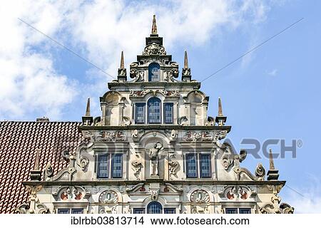 "Gewerbehaus Bremen, Chamber of Trade, former Wandschneiderhaus, Weser Renaissance, ornamental gable, Bremen, Germany, Europe" View Large Photo Image Picture - "Gewerbehaus Bremen, Chamber of Trade, former Wandschneiderhaus, Weser Renaissance, ornamental gable, Bremen, Germany, Europe". Fotosearch