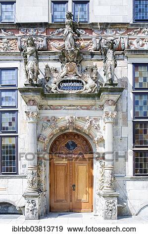 "Gewerbehaus Bremen, Chamber of Trade, former Wandschneiderhaus, Weser Renaissance, facade decoration and entrance portal, Bremen, Germany, Europe" View Large Photo Image Stock Photo - "Gewerbehaus Bremen, Chamber of Trade, former Wandschneiderhaus, Weser Renaissance, facade decoration and entrance portal, Bremen, Germany, Europe". Fotosearch