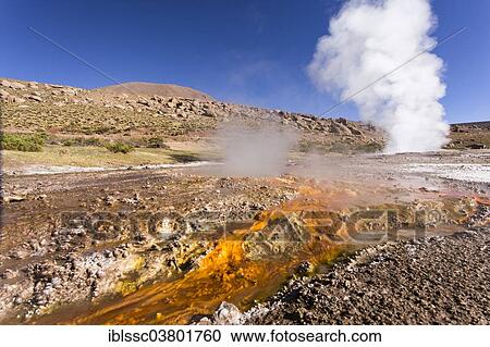 Stock Image - "Geysers of El Tatio, Andes, Atacama Desert, Northern Chile, Chile, South America". Fotosearch
