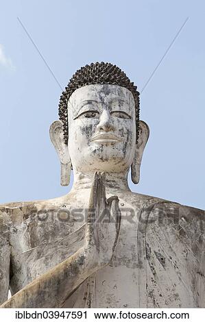"Giant Buddha statue at Wat Ek Phnom temple, near Battambang, Cambodia, Asia" View Large Photo Image Stock Image - "Giant Buddha statue at Wat Ek Phnom temple, near Battambang, Cambodia, Asia". Fotosearch