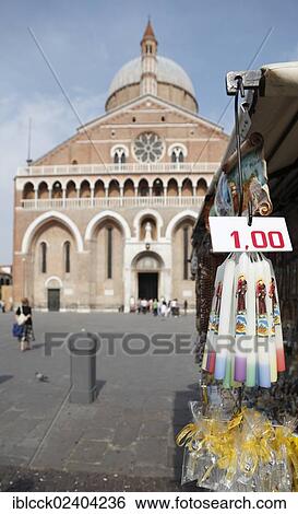 "Gift shop with votive candles in front of the Basilica of Saint Anthony of Padua, Padua, Venice, Veneto, Italy, Europe" View Large Photo Image Stock Photograph - "Gift shop with votive candles in front of the Basilica of Saint Anthony of Padua, Padua, Venice, Veneto, Italy, Europe". Fotosearch
