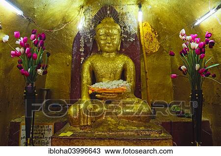 "Gilded Buddha in the Shwezigon Pagoda, Nyaung U, Mandalay Region, Myanmar, Asia" View Large Photo Image Stock Image - "Gilded Buddha in the Shwezigon Pagoda, Nyaung U, Mandalay Region, Myanmar, Asia". Fotosearch