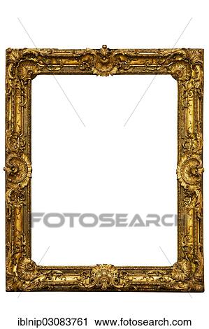 Stock Image - "Gilded picture frame, Denmark, Europe". Fotosearch