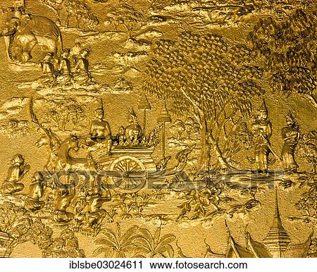 "Gilded relief on the facade of Wat Mai Temple, Luang Prabang, Luang Prabang Province, Laos, Asia" View Large Photo Image Stock Image - "Gilded relief on the facade of Wat Mai Temple, Luang Prabang, Luang Prabang Province, Laos, Asia". Fotosearch