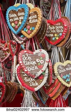 "Gingerbread hearts, Wies'n, Oktoberfest, Munich, Upper Bavaria, Bavaria, Germany, Europe" View Large Photo Image Stock Photo - "Gingerbread hearts, Wies'n, Oktoberfest, Munich, Upper Bavaria, Bavaria, Germany, Europe". Fotosearch