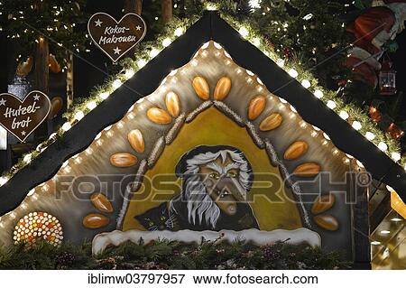 "Gingerbread house, stall at a Christmas market, Stuttgart, Baden-Wurttemberg, Germany, Europe" View Large Photo Image Stock Photo - "Gingerbread house, stall at a Christmas market, Stuttgart, Baden-Wurttemberg, Germany, Europe". Fotosearch