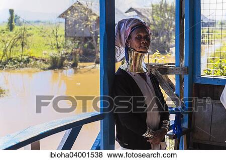 "Giraffe woman, tourist attraction in a village on Inle Lake, Shan State, Myanmar, Asia" View Large Photo Image Stock Photo - "Giraffe woman, tourist attraction in a village on Inle Lake, Shan State, Myanmar, Asia". Fotosearch