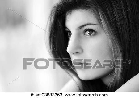 Stock Image - "Girl, 15 years, portrait". Fotosearch