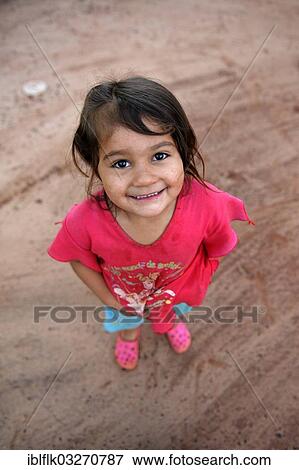 Stock Photo - "Girl, 3, Pastoreo, Caaguazu Department, Paraguay, South America". Fotosearch