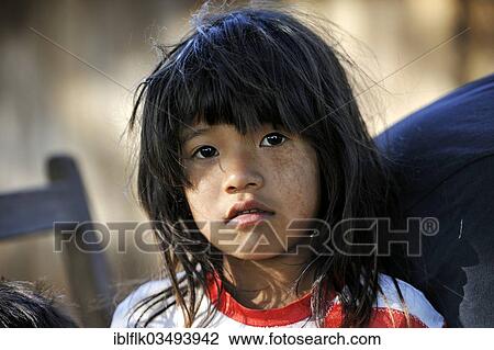 "Girl, 8, portrait, in a community of Guarani Indians, Jaguary, Caaguazu Department, Paraguay, South America" View Large Photo Image Stock Image - "Girl, 8, portrait, in a community of Guarani Indians, Jaguary, Caaguazu Department, Paraguay, South America". Fotosearch