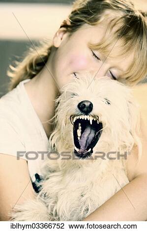 "Girl, 9, cuddling with a young mixed-breed dog" View Large Photo Image Stock Image - "Girl, 9, cuddling with a young mixed-breed dog". Fotosearch