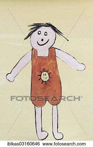 "Girl in a one piece swimsuit, children's drawing, Zoutelande, Zeeland province, The Netherlands, Europe" View Large Photo Image Stock Photograph - "Girl in a one piece swimsuit, children's drawing, Zoutelande, Zeeland province, The Netherlands, Europe". Fotosearch