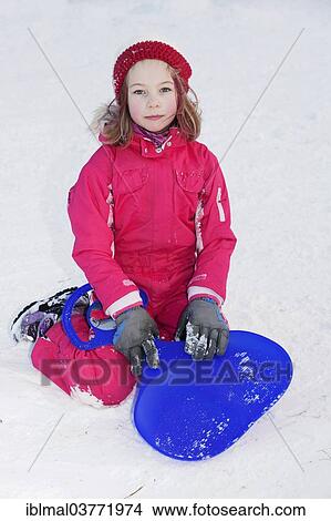 "Girl in snow, Germany, Europe" View Large Photo Image Picture - "Girl in snow, Germany, Europe". Fotosearch