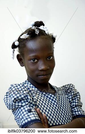"Girl with pigtails, Port-au-Prince, Haiti, North America" View Large Photo Image Stock Image - "Girl with pigtails, Port-au-Prince, Haiti, North America". Fotosearch