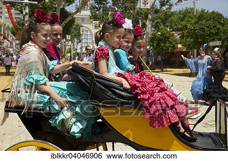 "Girls, flamenco dancers at the Feria de Abril, Seville, Andalucia, Spain, Europe" View Large Photo Image Stock Photograph - "Girls, flamenco dancers at the Feria de Abril, Seville, Andalucia, Spain, Europe". Fotosearch
