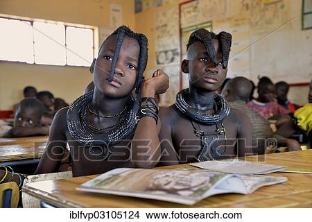 "Girls, Himba pupils, sitting in a classroom at the Omohanga Primary School, Himba school, Omohanga, Kaokoland, Kunene, Namibia, Africa" View Large Photo Image Picture - "Girls, Himba pupils, sitting in a classroom at the Omohanga Primary School, Himba school, Omohanga, Kaokoland, Kunene, Namibia, Africa". Fotosearch