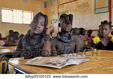"Girls, Himba pupils, sitting in a classroom at the Omohanga Primary School, Himba school, Omohanga, Kaokoland, Kunene, Namibia, Africa" View Large Photo Image Stock Image - "Girls, Himba pupils, sitting in a classroom at the Omohanga Primary School, Himba school, Omohanga, Kaokoland, Kunene, Namibia, Africa". Fotosearch