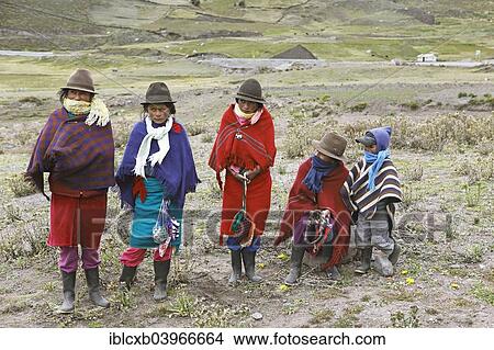 "Girls with traditional felt hats offer handmade souvenirs for sale, Puruha people, Kichwa, Chimborazo Province, Ecuador, South America" View Large Photo Image Picture - "Girls with traditional felt hats offer handmade souvenirs for sale, Puruha people, Kichwa, Chimborazo Province, Ecuador, South America". Fotosearch