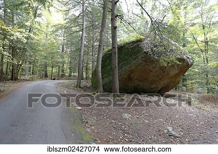 "Glacial boulder, Castle in the Clouds, New Hampshire, USA" View Large Photo Image Picture - "Glacial boulder, Castle in the Clouds, New Hampshire, USA". Fotosearch
