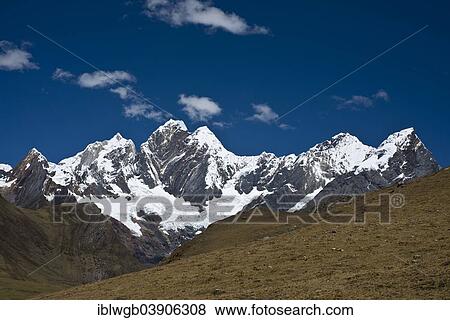 "Glaciated, snow-capped mountain peaks with Mt Jirishanca and Mt Ninashanca, Cordillera Huayhuash mountain range, Northern Peru, Peru, South America" View Large Photo Image Stock Photo - "Glaciated, snow-capped mountain peaks with Mt Jirishanca and Mt Ninashanca, Cordillera Huayhuash mountain range, Northern Peru, Peru, South America". Fotosearch