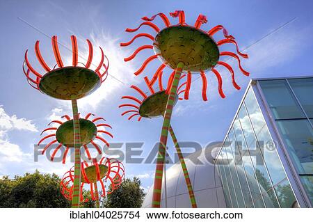 "Glass flowers at Seattle Center, Seattle, Washington, United States, North America" View Large Photo Image Picture - "Glass flowers at Seattle Center, Seattle, Washington, United States, North America". Fotosearch