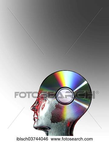 "Glass head superimposed on a blank CD, symbolic image for intellectual property, Germany, Europe" View Large Photo Image Stock Photograph - "Glass head superimposed on a blank CD, symbolic image for intellectual property, Germany, Europe". Fotosearch