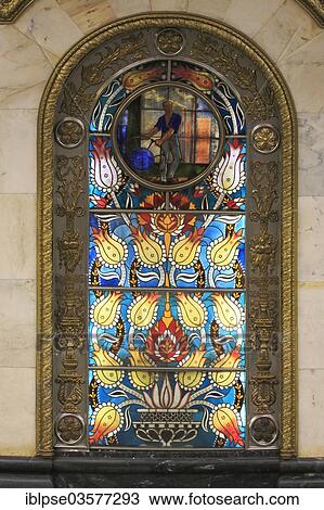 "Glass painting, Novoslobodskaya metro station, Moskau, Moscow Oblast, Russia, Europe" View Large Photo Image Stock Image - "Glass painting, Novoslobodskaya metro station, Moskau, Moscow Oblast, Russia, Europe". Fotosearch
