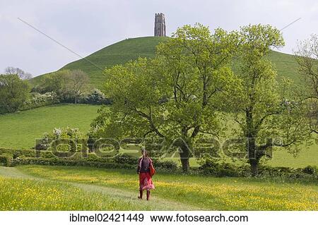 Glastonbury Tor with St Michael's Tower, Somerset, England, United Kingdom, Europe View Large Photo Image Stock Photo - Glastonbury Tor with St Michael's Tower, Somerset, England, United Kingdom, Europe. Fotosearch