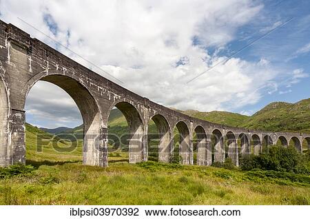 "Glenfinnan Viaduct, arched railway bridge on West Highland Line, Lochaber, Scotland, United Kingdom, Europe" View Large Photo Image Stock Image - "Glenfinnan Viaduct, arched railway bridge on West Highland Line, Lochaber, Scotland, United Kingdom, Europe". Fotosearch