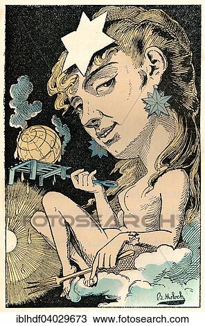"Global warming personified as Mathilde-Fredegonde Canicule, political caricature, 1882, by Alphonse Hector Colomb pseudonym B. Moloch, a French caricaturist" View Large Photo Image Stock Image - "Global warming personified as Mathilde-Fredegonde Canicule, political caricature, 1882, by Alphonse Hector Colomb pseudonym B. Moloch, a French caricaturist". Fotosearch