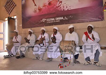 Stock Photo - "Gnaoua musicians, Merzouga, Meknes-Tafilalet region, Morocco, Africa". Fotosearch