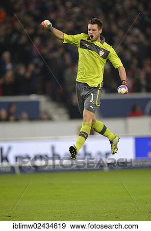 "Goal celebrations of goalkeeper Sven ULREICH, VfB Stuttgart, Mercedes-Benz Arena, Stuttgart, Baden-Wuerttemberg, Germany, Europe" View Large Photo Image Stock Photo - "Goal celebrations of goalkeeper Sven ULREICH, VfB Stuttgart, Mercedes-Benz Arena, Stuttgart, Baden-Wuerttemberg, Germany, Europe". Fotosearch